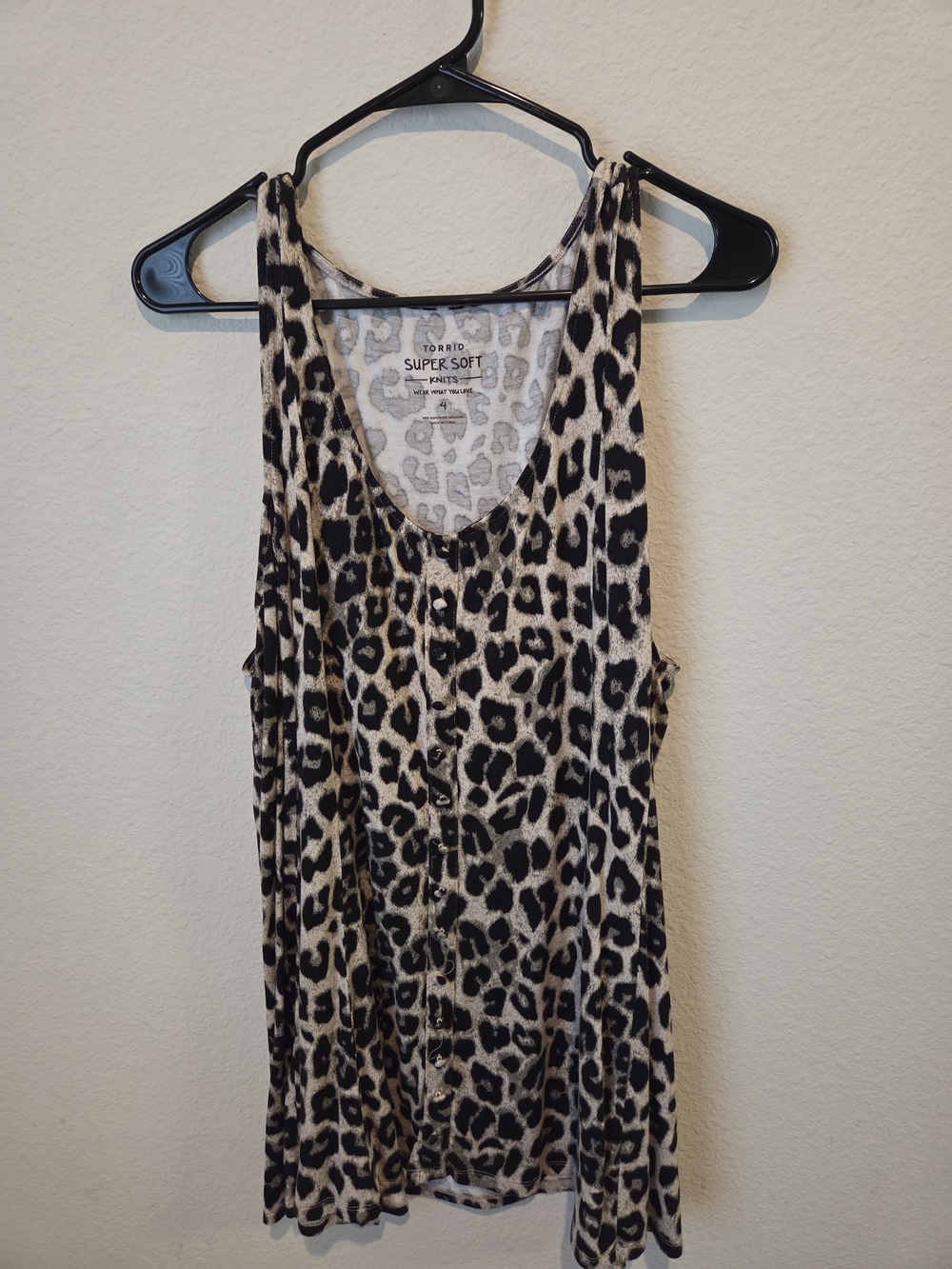 torrid Leopard Print Tank Top in Black and Tan